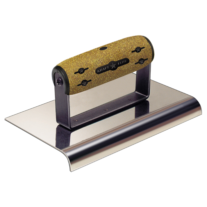 Picture of 6" x 3"  1/8"R Elite Series Five Star™ Stainless Steel Cement Edger with Cork Handle
