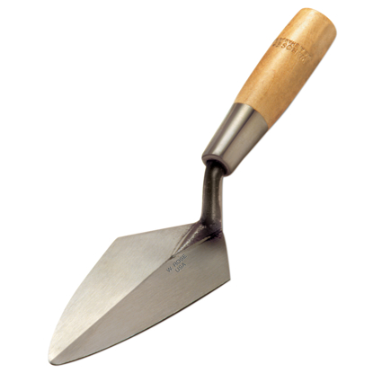 Picture of W. Rose™ 7” Brick Weight Large Tang Pointing Trowel with Wood Handle