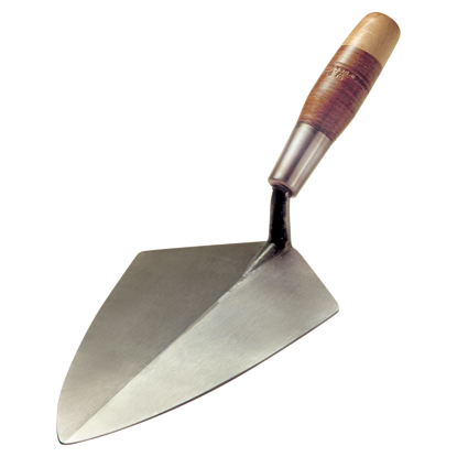 Picture of 12” Wide Heel Brick Trowel with Leather Handle