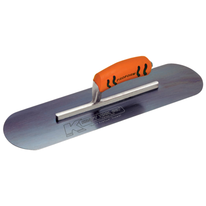 Picture of 14" x 4" Blue Steel Pool Trowel with a ProForm® Handle on a Short Shank