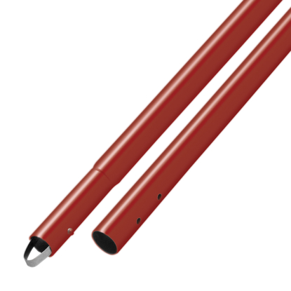 Picture of 8' Red Powder Coated Swaged Button Handle - 1-3/4" Diameter
