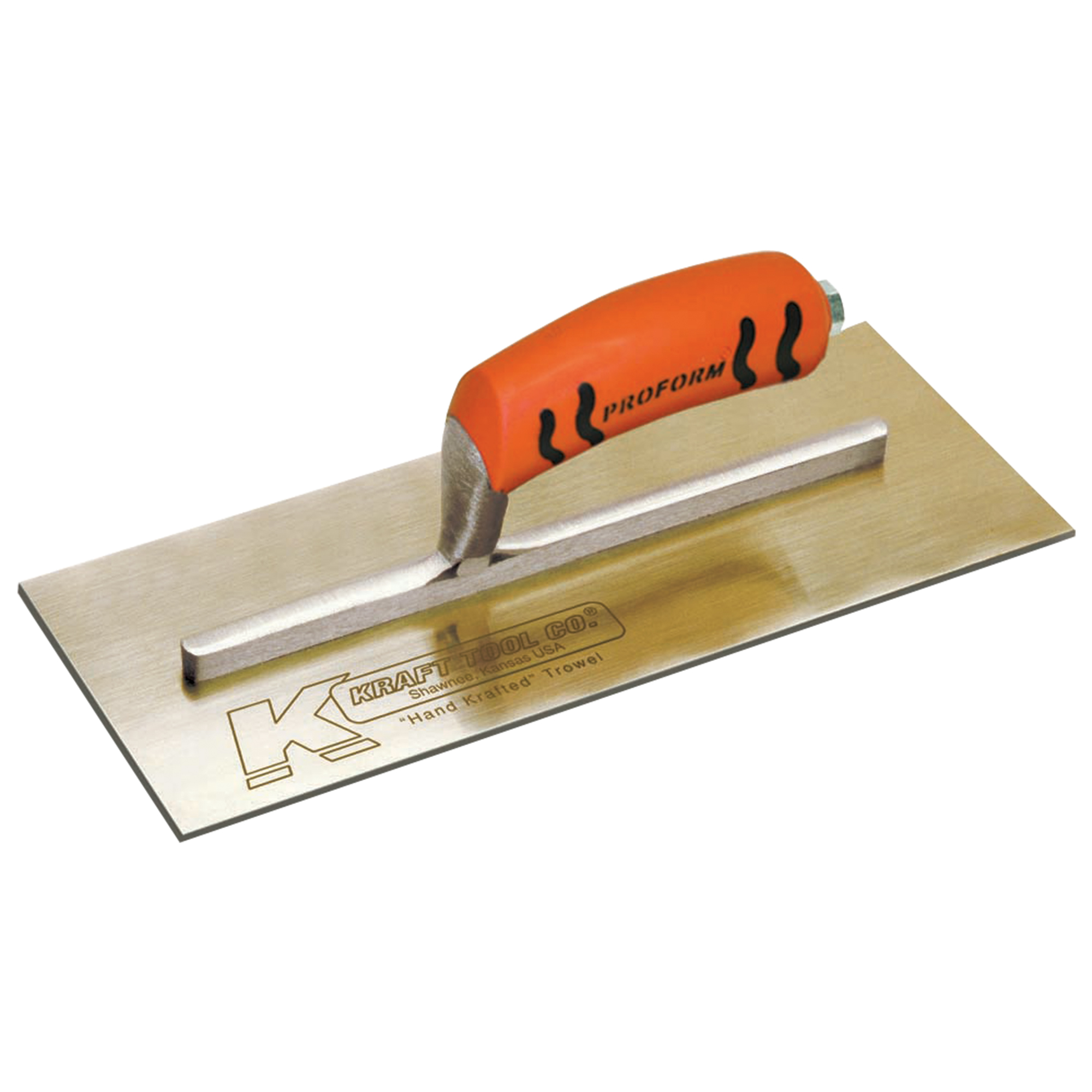 Kraft Tool Co 14" x 5" Golden Stainless Steel Cement Trowel with