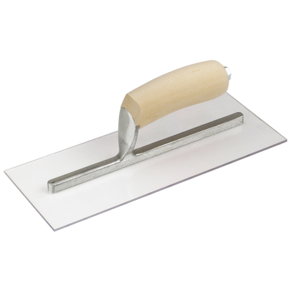 Picture of 11" x 4-1/2" Square End Plexi-Plastic Trowel with Camel Back Wood Handle