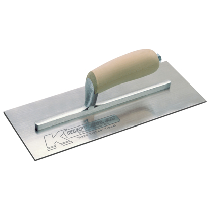 Picture of 10-1/2" x 4-1/2" Swedish Stainless Steel Finish Trowel with Camel Back Wood Handle
