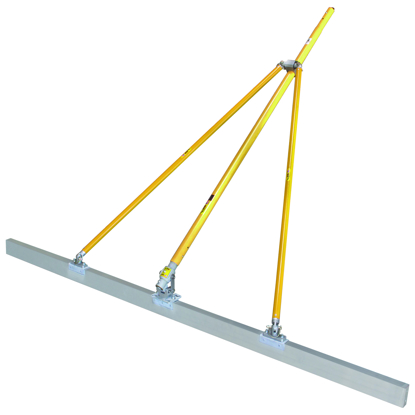 Picture of Gator Tools™ 16' x 1-1/2" x 3-1/2" Diamond XX™ Paving Screed Kit with Bracket, Out Riggers, & 3 Handles          