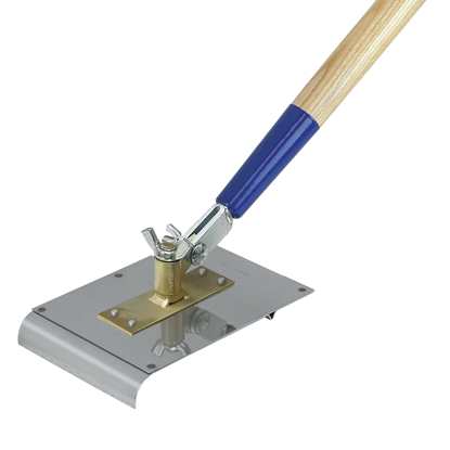 Picture of 6" x 8" 1/2"R 1/4"Bit Stainless Steel Walking Edger/Groover with Swivel Bracket with Handle
