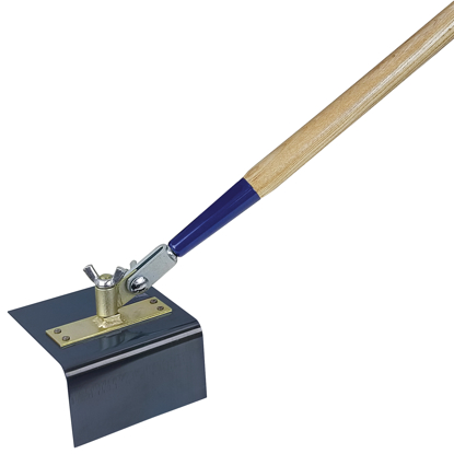 Picture of 6" x 6" 3/4"R 3-1/2"Lip Blue Steel Walking Nose Tool with Swivel Bracket with Handle
