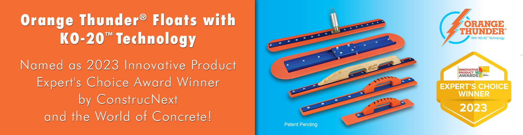 Orange Thunder with KO-20 material received Innovative Product Award Expert's Choice Sustainable Product Award