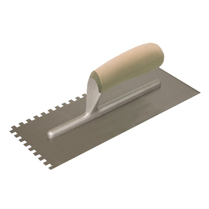 Picture of Hi-Craft® 1/2" x 1/2" x 1/2" Square-Notch Trowel with Wood Handle