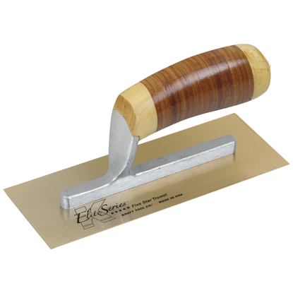 Picture of Elite Series Five Star™ 8" x 3" Golden Stainless Steel Midget Trowel with Leather Handle