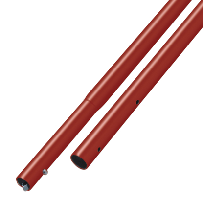 Picture of 6' Red Powder Coated Aluminum Swaged Button Handle - 1-3/8" Diameter