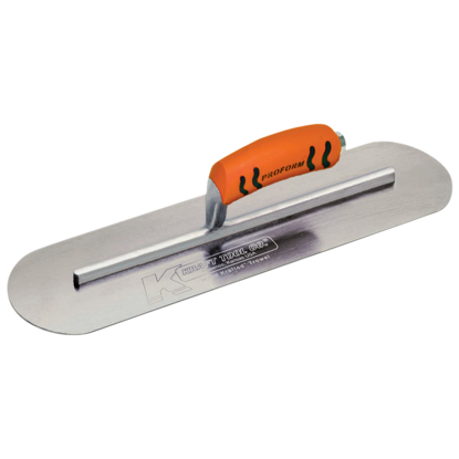 Picture of 12" x 4" Carbon Steel Pool Trowel with a ProForm® Handle on a Long Shank