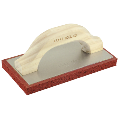 thumbnail image 2 of Kraft Tool PLE459L Elite Series Golden Stainless Steel Plaster Trowel - 12" X 5" With Leather Handle 2 of 5
