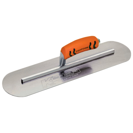 Picture of 18" x 4" Carbon Steel Pool Trowel with a ProForm® Handle on a Long Shank