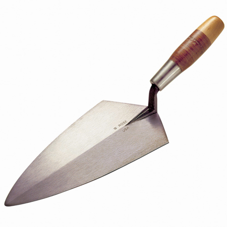 Picture of W. Rose™ 9” Philadelphia Brick Trowel with Leather Handle