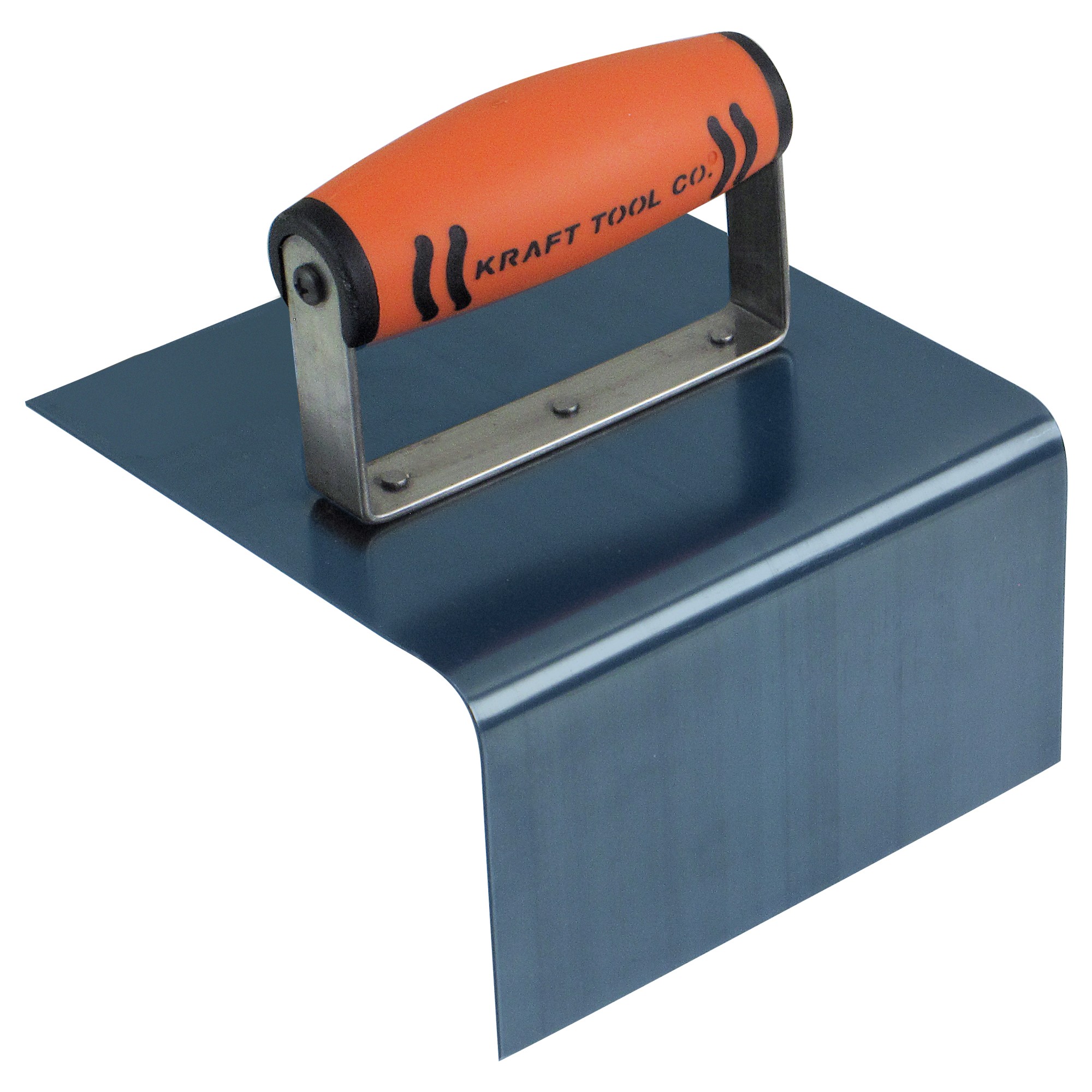 Kraft Tool CF571 6" X 4" 3/4" R Blue Steel Edger – Wood Handle, Concrete Finish