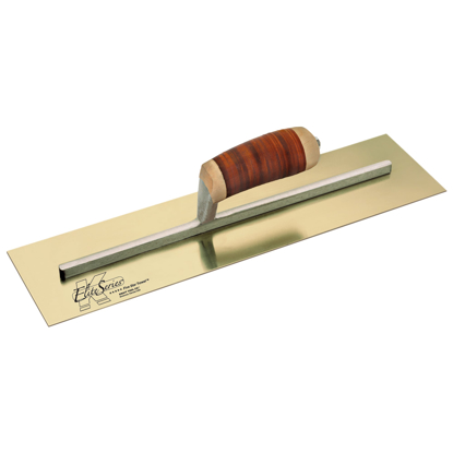 Picture of Elite Series Five Star™ 16" x 3" Golden Stainless Steel Cement Trowel with Leather Handle