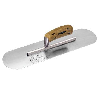 Picture of Elite Series Five Star™ 20" x 4" Carbon Steel Pool Trowel with Cork Handle on a Long Shank