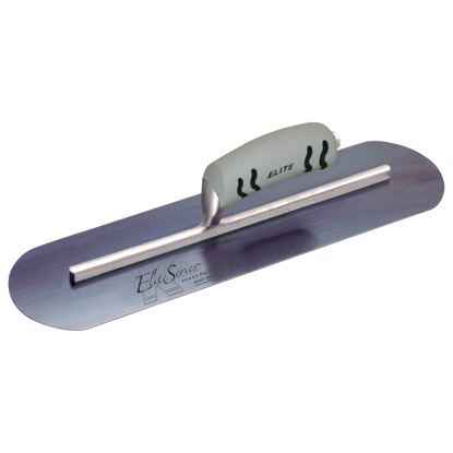 Picture of 14" x 4" Elite Series Five Star™ Blue Steel Pool Trowel on a Long 11-5/8" Shank with ProForm® Handle