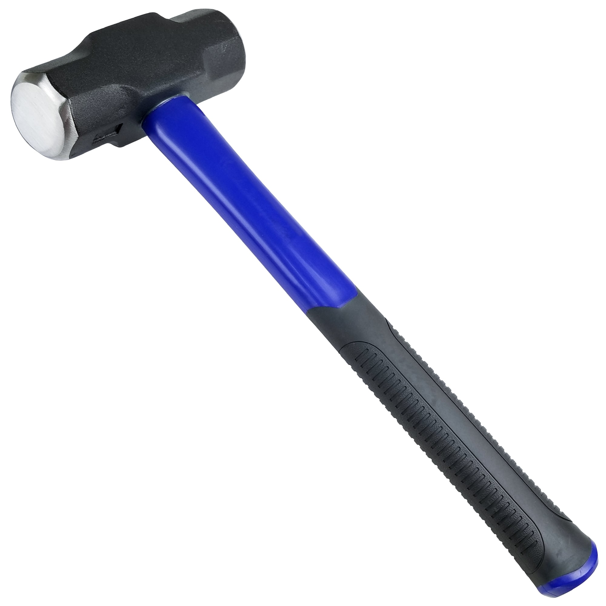 8 Lb Sledge Hammer With 35-Inch Fiberglass Handle - Heavy Duty Forged Steel Head